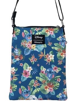 Loungefly Disney Lilo & Stitch Floral Passport Crossbody Bag